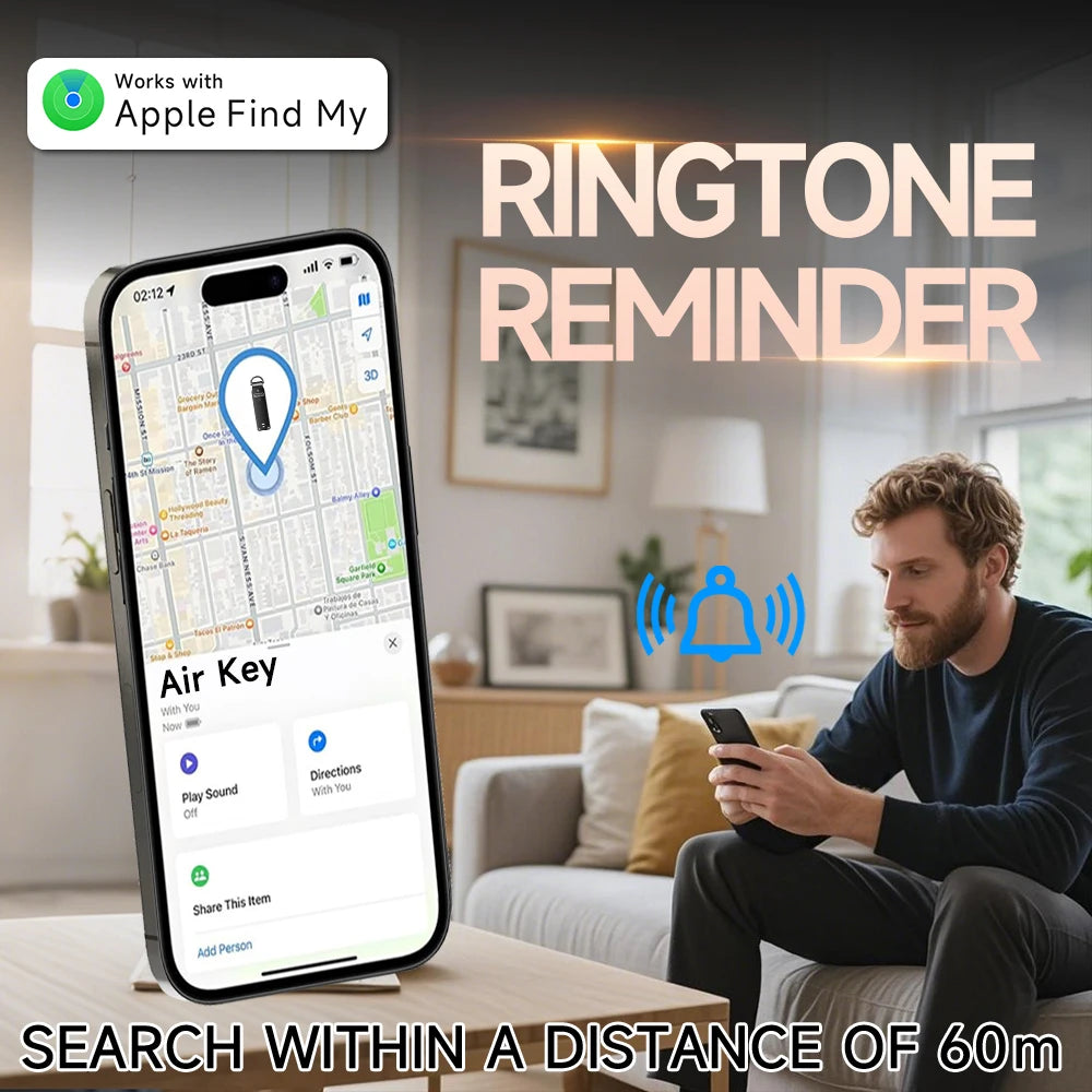Sleek Key Organizer with Apple Find My™